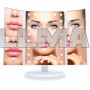 Зеркало тройное для макияжа Superstar Magnifying Mirror с LED-подсветкой белое